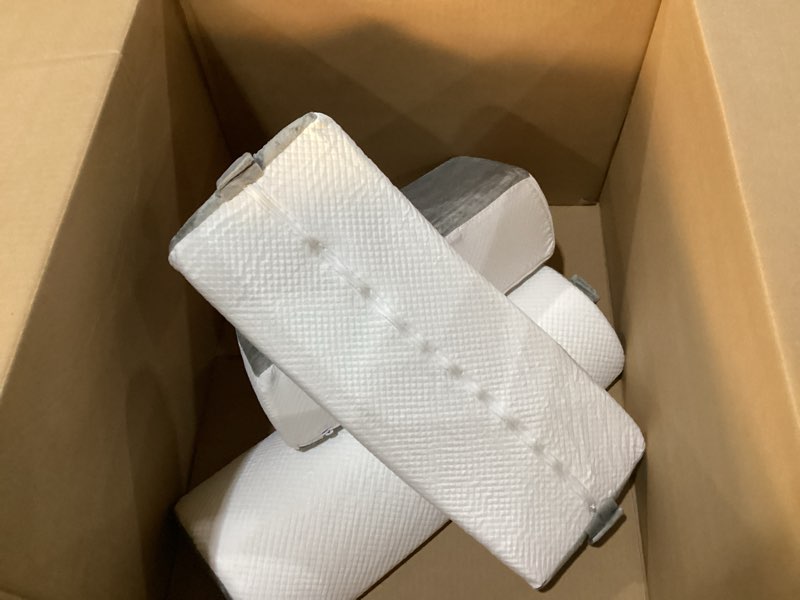 Condition photo showing New/Like New for 9PCS Wedge Pillow Set for After Surgery Recovery, Adjustable Memory Foam Neck Pillow, Foam Leg Pillow, Relieves Neck, Leg Pain, Sleep Apnea, and Functions as a Reading Pillow, Gray White Grey 9PCS