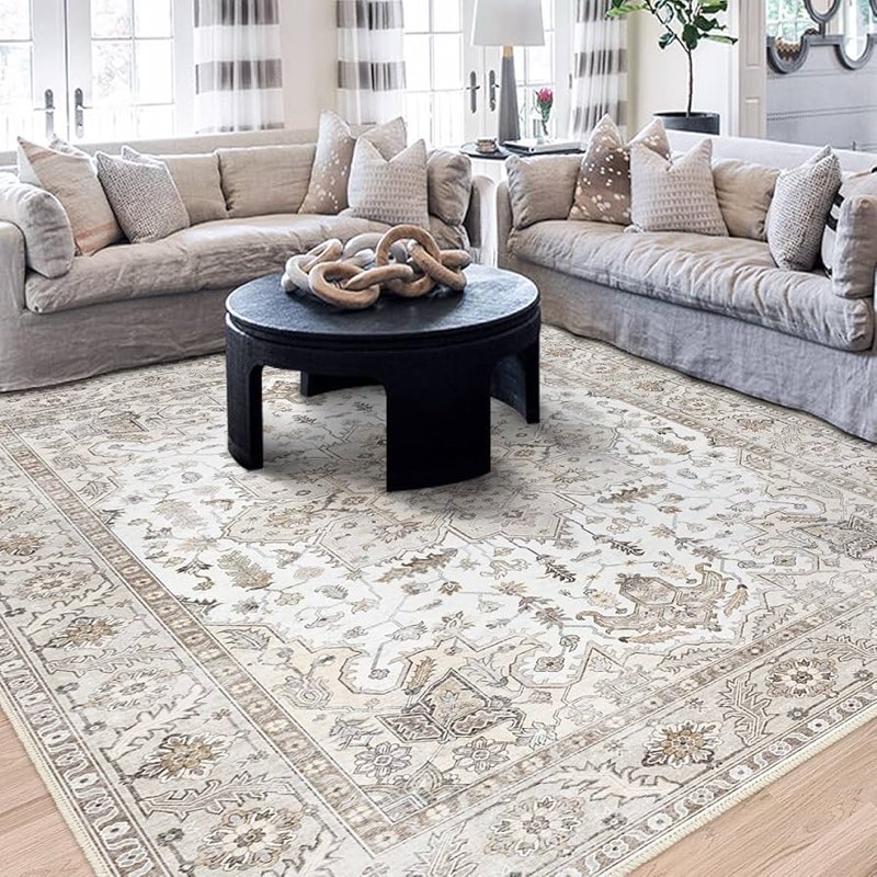 (unknown size) washable area rug, (similar to stock photo) 