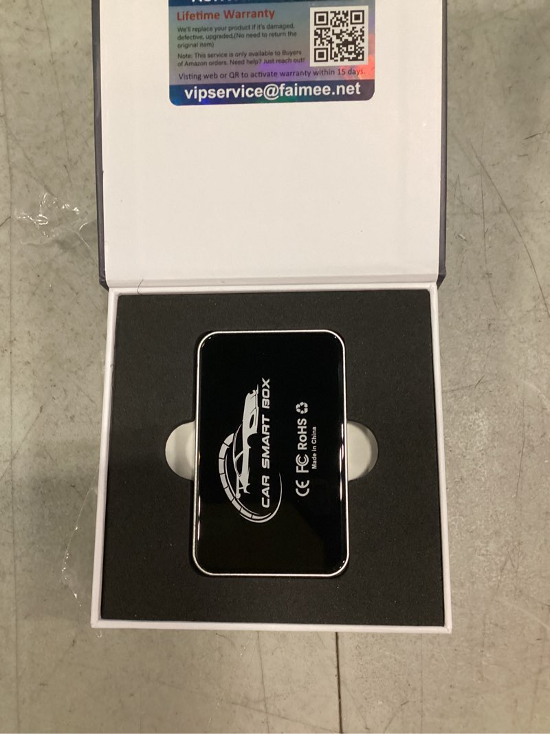 Condition photo showing New/Like New for ai box carplay, 3-in-1 wireless carplay adapter & android auto for oem wired cars, built-in netflix/youtube for streaming, 5.8ghz wifi, convert wired to wireless, plug & play ?4gb ram+32gb rom? black
