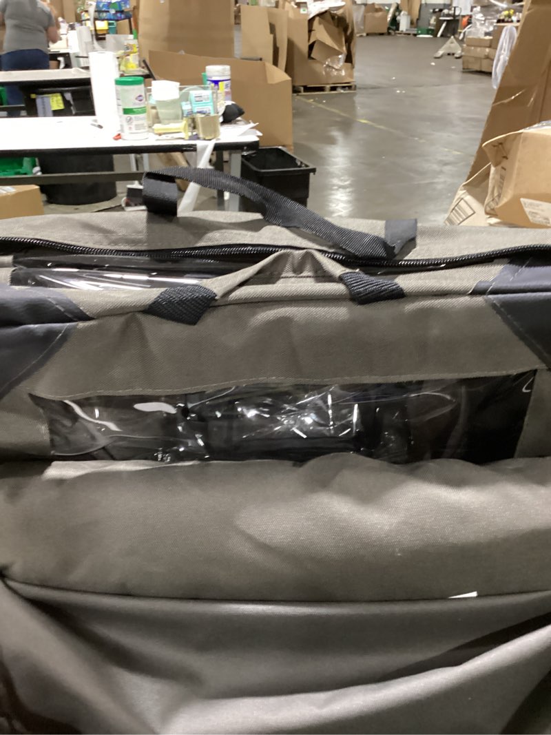 Condition photo showing As Is for pet oxygen cage for cats and dogs to obtain oxygen/nebulizing care, tube kit and mat included (small - 21x16x16 inch)