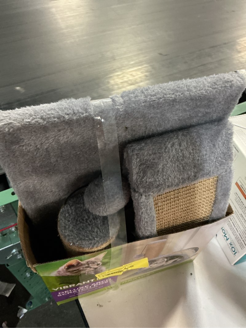Condition photo showing As Is for vibrant life deluxe jute cat scratching post with arch rubber massager  pack of 1