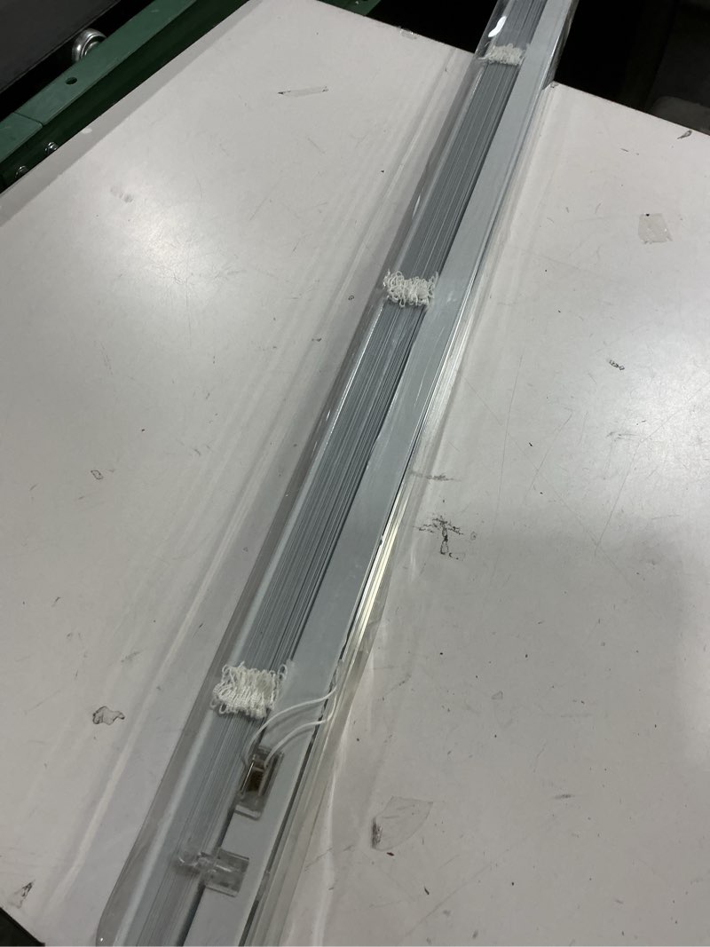 Condition photo showing Good Condition for yiibaii mini blinds suitable for 36" w x 64" h windows 1" aluminum horizontal venetian blinds darkening with rope and pole can mounted inside or outside white 36"w x 64"h