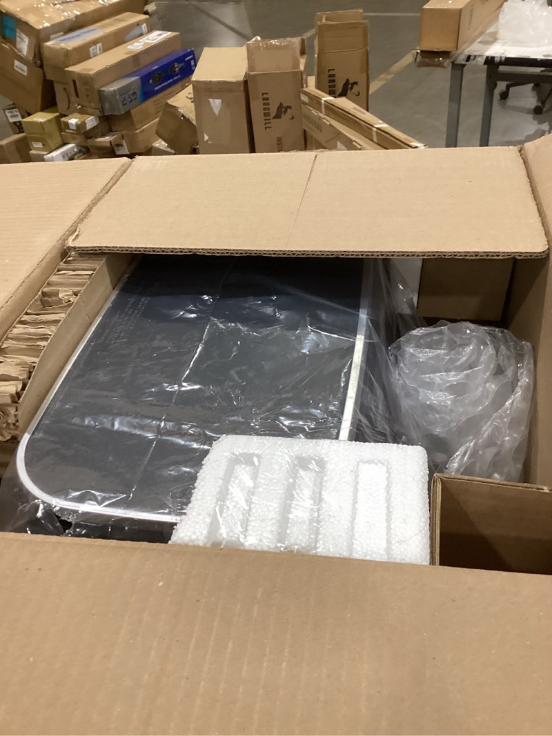 Condition photo showing As Is for Ninja DZ550 Foodi 10 Quart 6-in-1 DualZone Smart XL Air Fryer with 2 Independent Baskets, Smart Cook Thermometer for Perfect Doneness, Match Cook & Smart Finish to Roast, Dehydrate & More, Grey (Renewed) Grey 10 Quart