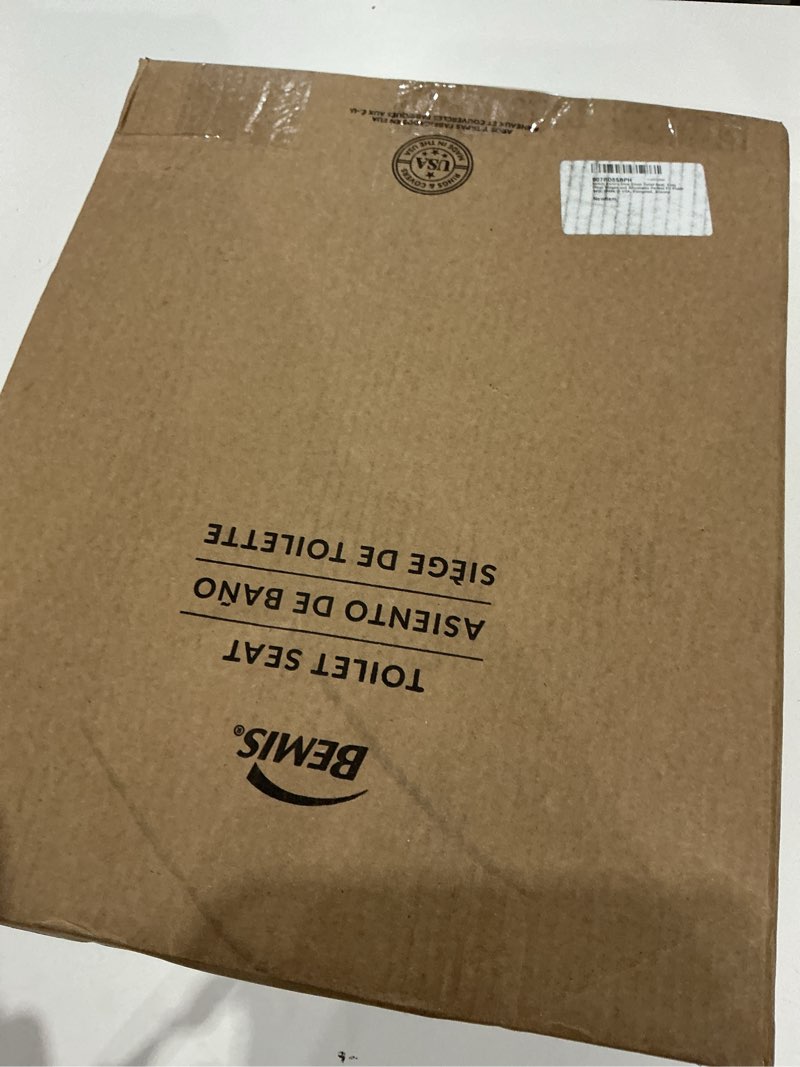 Condition photo showing Good Condition for bemis aurora slow close toilet seat, easy clean hinges and adjustable perfect fit plastic seat, made in usa, elongated, almond elongated almond