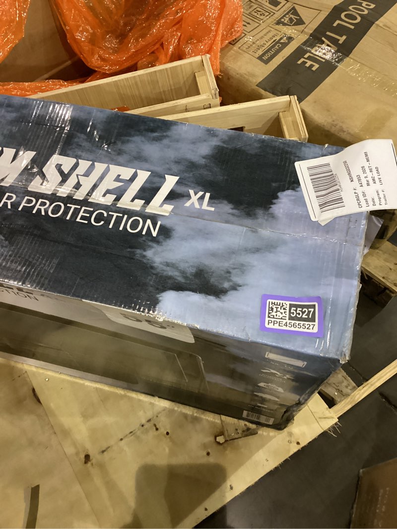 Condition photo showing As Is for Storm Shell XL Weatherproof 55” Outdoor TV and Soundbar Enclosure