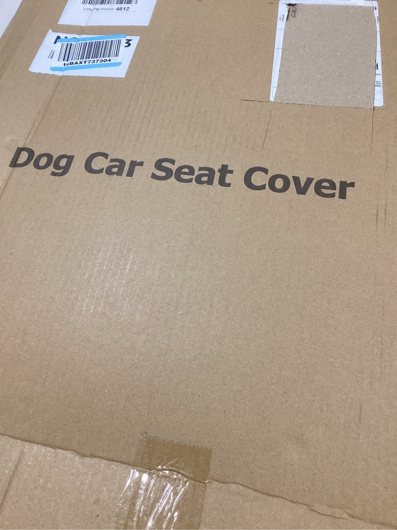 Condition photo showing New/Like New for PETICON Convertible Back Seat Extender for Dogs, Dog Car Seat Cover Hard Bottom Holds 400 lbs, Waterproof Dog Hammock Backseat Protector with Mesh Window for Cars, Trucks and SUVs