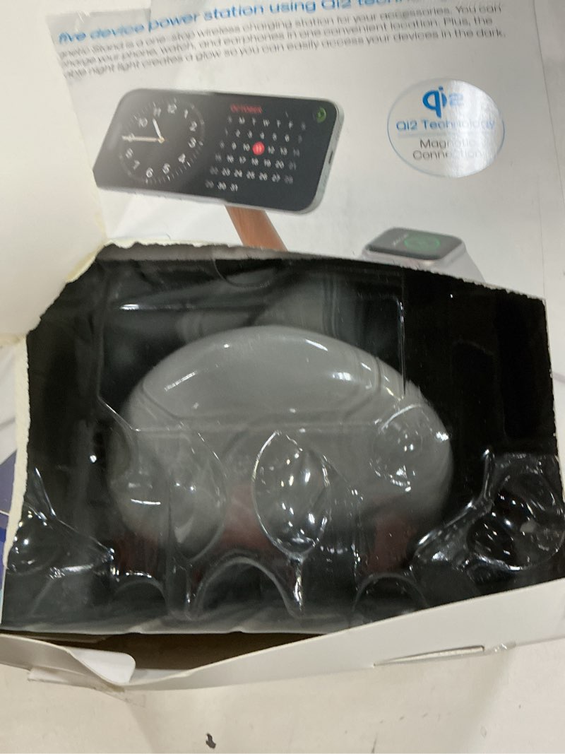 Condition photo showing As Is for atomi qi2 magnetic wireless charging stand