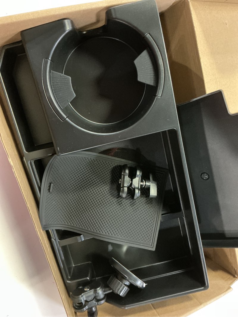 Condition photo showing Good Condition for FIILINES Front Center Seat Headrest Organizer for 2011-2025 Ford F150 F250 F350 F450 F550 F650 Accessories, Coin Storage Box with Phone Holder and Large-Capacity Cup Holder (Jump Seat Only)