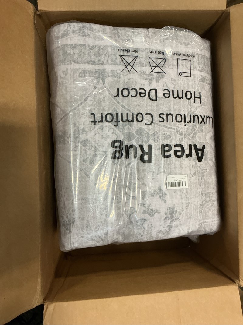Condition photo showing Good Condition for livebox 10x14 area rugs, extra large grey area rug for living room boho soft non-slip rug, low pile non-shedding indoor carpet for dining room bedroom high traffic areas 10' x 14' (rectangular) silvergray