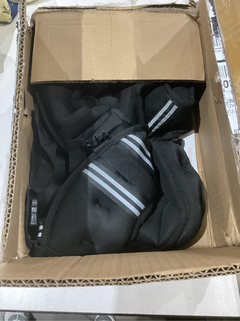 Condition photo showing As Is for ZELUS Weighted Vest, 6lb/8lb/12lb/16lb/20lb/25lb/30lb Weight Vest with Reflective Stripe for Workout, Strength Training, Running, Fitness, Muscle Building, Weight Loss, Weightlifting 25lb Black