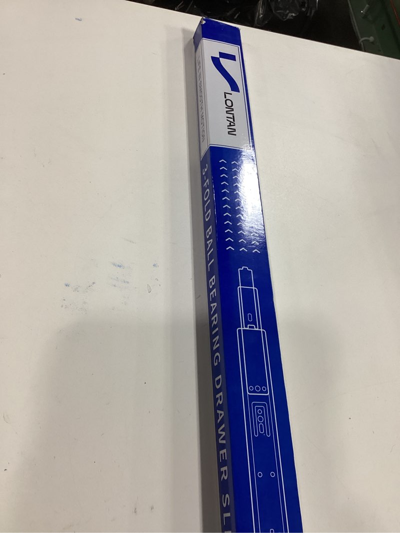 Condition photo showing New/Like New for LONTAN 1 Pair 22 Inch Side Mount Soft Close Drawer Slides 3 FOLD Full Extension Drawer Glides - 4502S3-22 Heavy Duty Ball Bearing Cabinet Rails with Rear Mounting Brackets 100 LB Capacity soft close-22inch 1 Pair+ Brackets