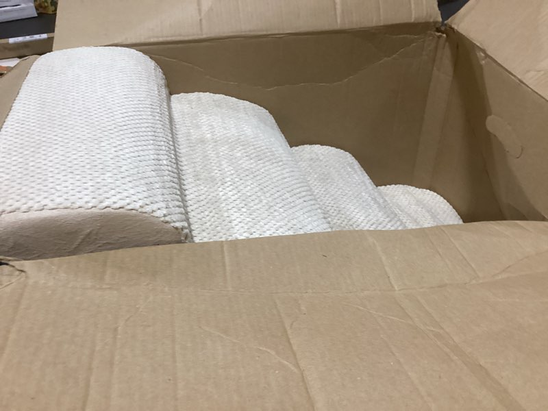 Condition photo showing As Is for aodisman dog stairs ramp for bed and couch,4 step dog steps for small dogs,pet stairs with non-slip bottom for old cats,indoor pet steps,comfort,durable,17.4" h,beige beige 4 26"d x 15.7"w x 17.4"h
