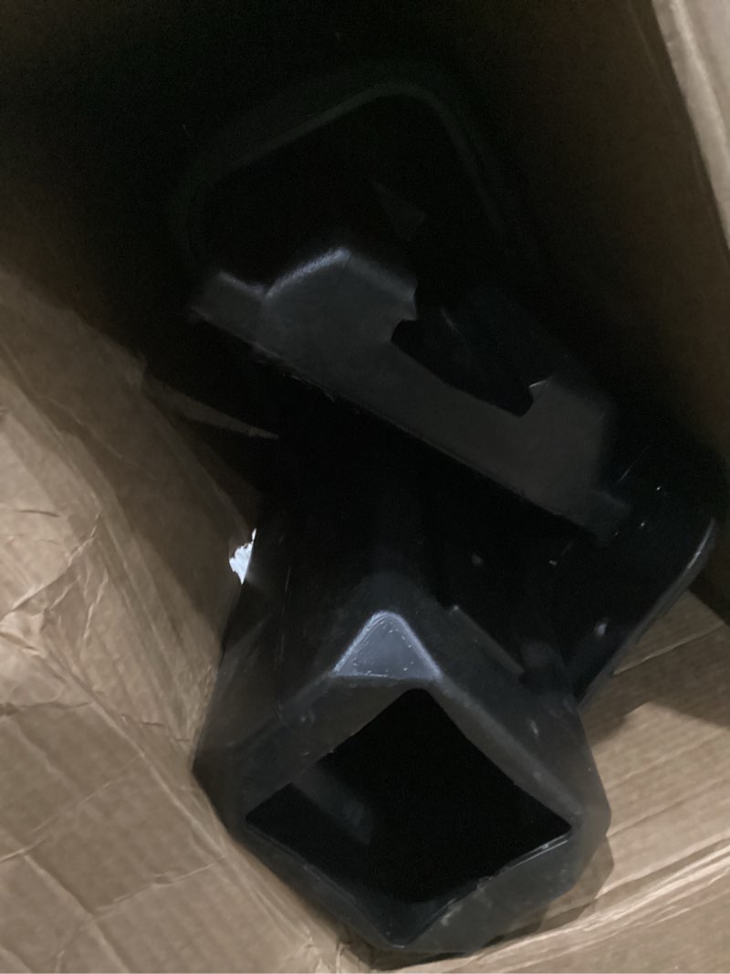 Condition photo showing As Is for architectural mailboxes classic plastic, dual access, mailbox and post kit, gcl100bam, black, medium capacity black contemporary