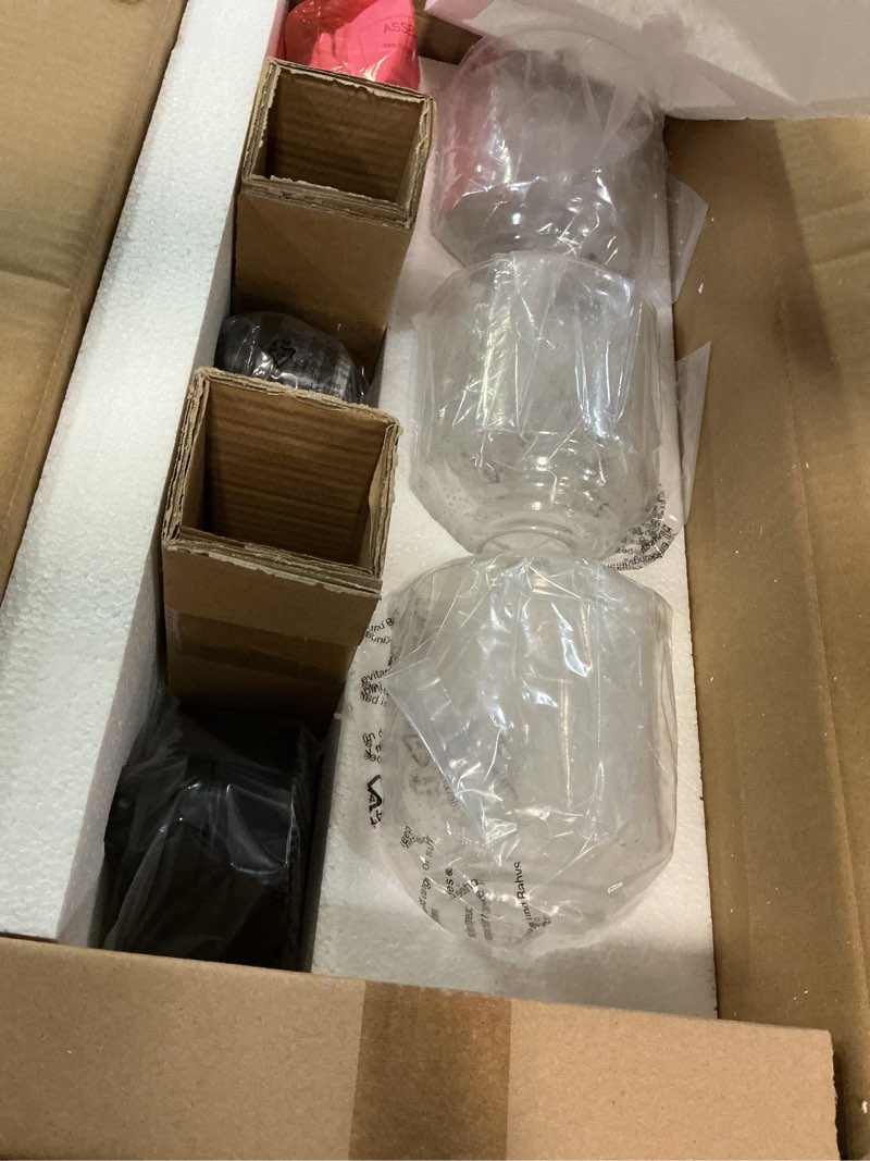 Condition photo showing New/Like New for vanity lights for bathroom large 23", farmhouse rustic vanity light with bubble glass shades, brown 3 light bathroom lighting fixtures over mirror, bath wall sconce home decor brown metal 3-light