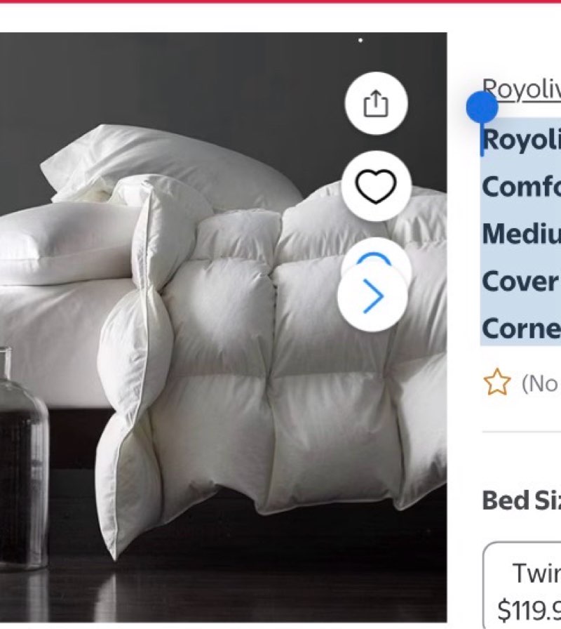 royoliving premium feathers down comforter king size all season medium warmth white 100% cotton cover down proof duvet insert with corner tabs (106x90, 60 oz)