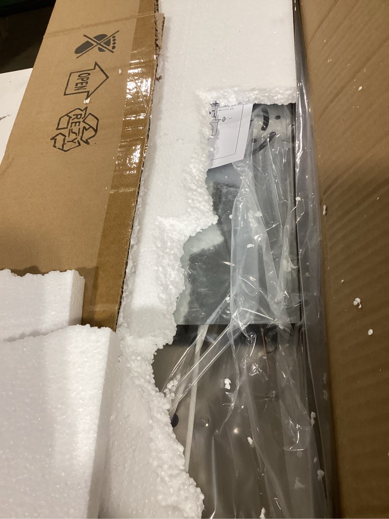 Condition photo showing Good Condition for 6-Light Bathroom Light Fixtures, Chrome Vanity Lights for Bathroom Mirror Lamp with Milky White Square Glass Shade, E26 Base Modern Wall Sconce Kitchen Light Fixtures Led Vanity Chrome 6-Light