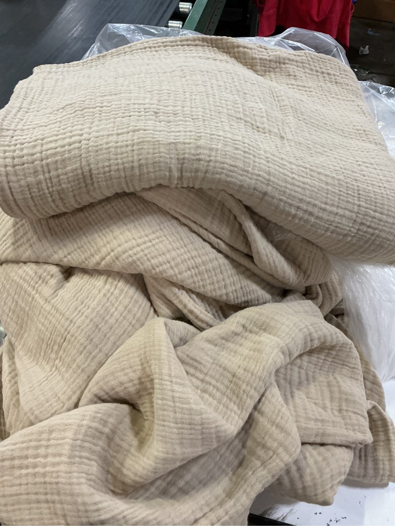 Condition photo showing Good Condition for organic cotton gauze duvet cover set, king/cal king, dune