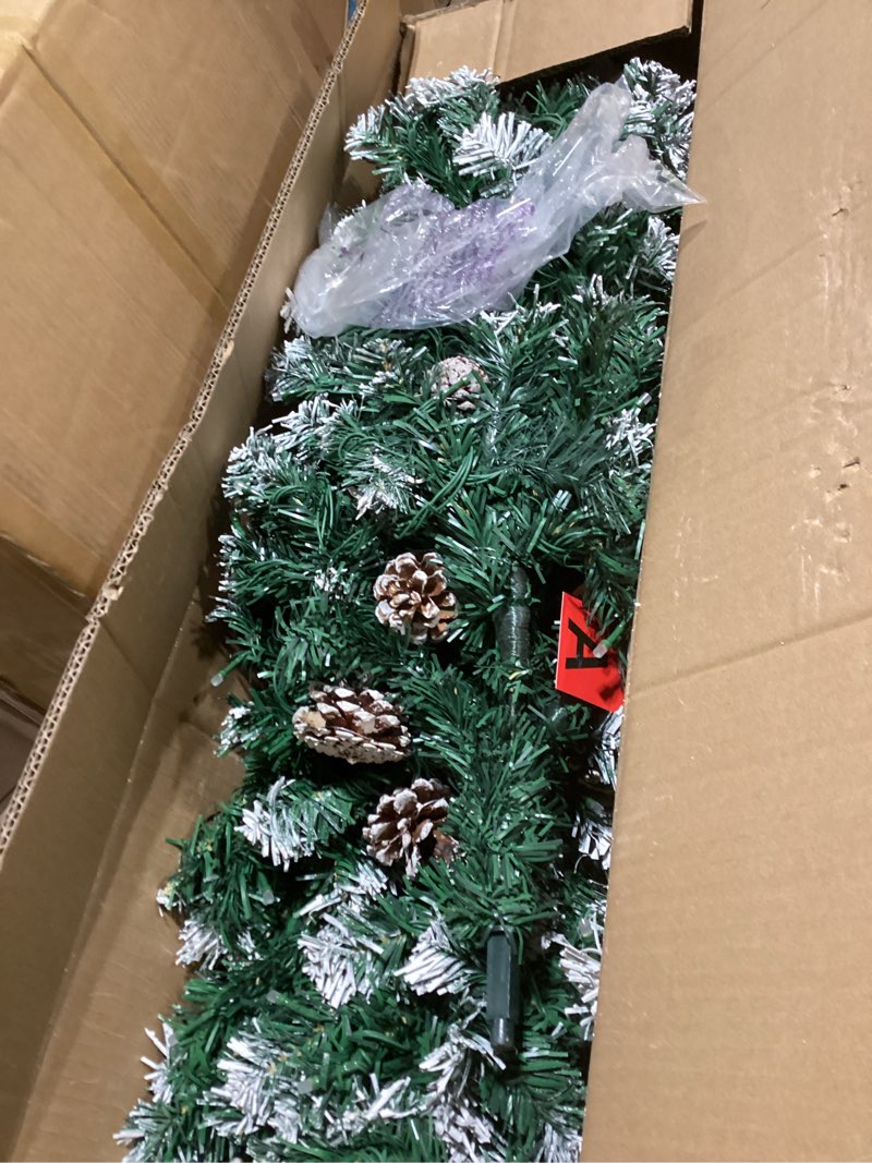 HOLLO STAR 6 ft Prelit Christmas Tree with 233 LED Lights, App Control, Slim Pencil Christmas Tree, 