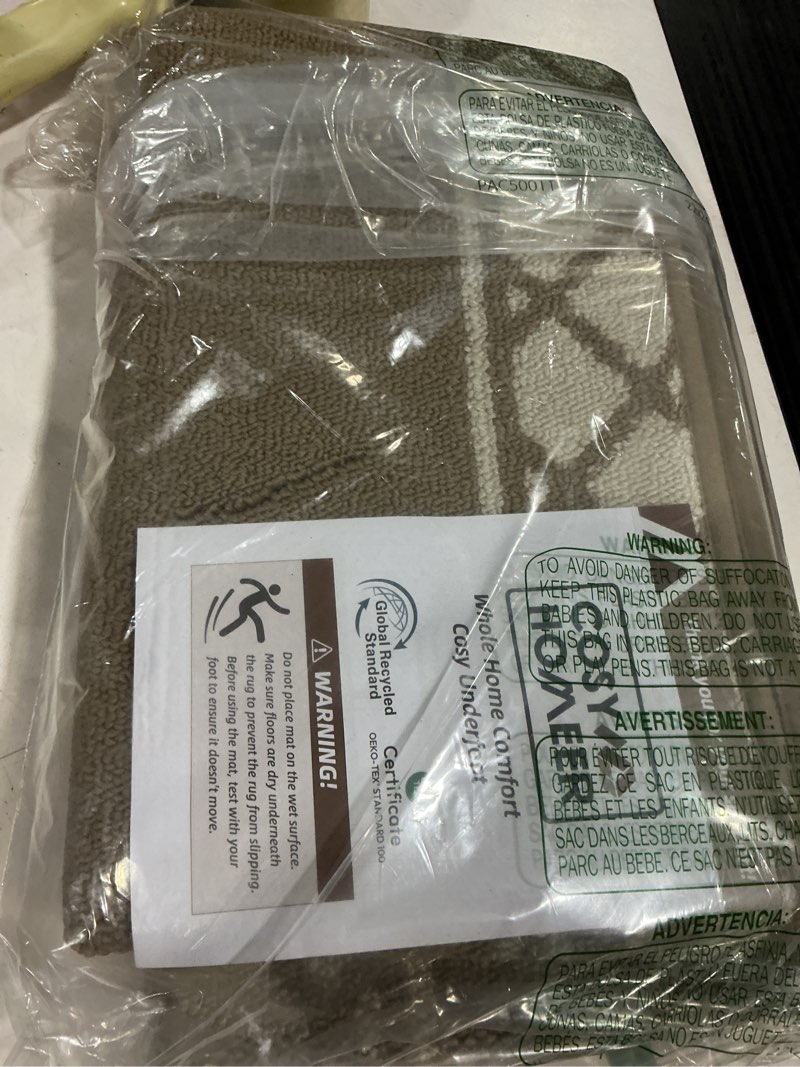 Condition photo showing Good Condition for cosy homeer washable kitchen rugs sets of 2 non-slip kitchen mats for floor absorbent kitchen runner rug for kitchen carpet,sink mat and laundry, 20"x30"+20"x48",taupe 20 x 48 inch + 20 x 30 inch taupe