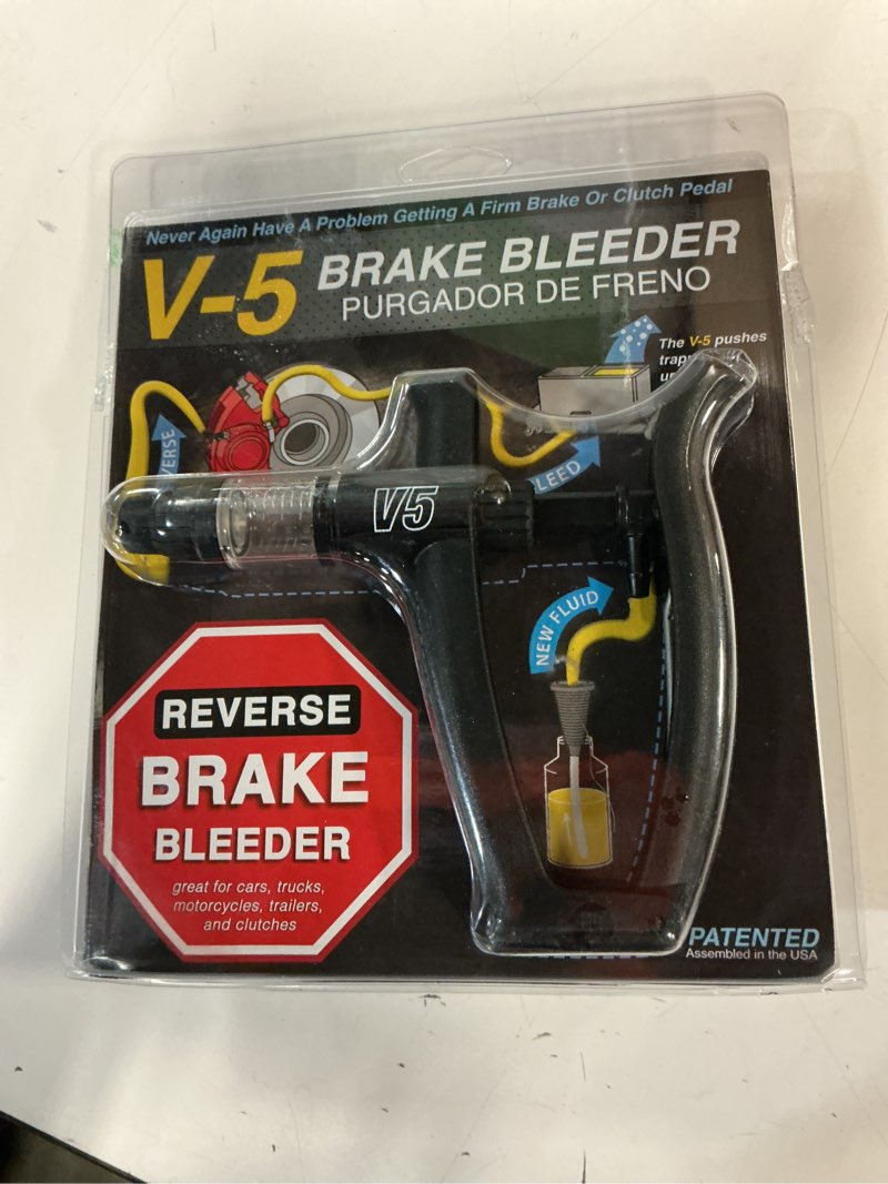 Condition photo showing New/Like New for phoenix systems 2104-brk v-5 reverse brake and clutch bleeder (includes 5 pack of brake fluid + coolant test strips), one person, fits all makes and models