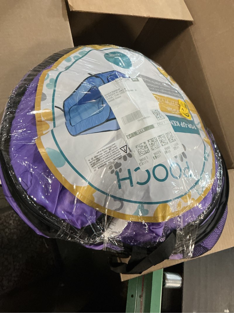 Condition photo showing Good Condition for beatrice home fashions portable, collapsible, pop up kennel travel cat and dog crate, 40" l x 27" w x 27" h, purple purple 40.0"l x 27.0"w x 27.0"h