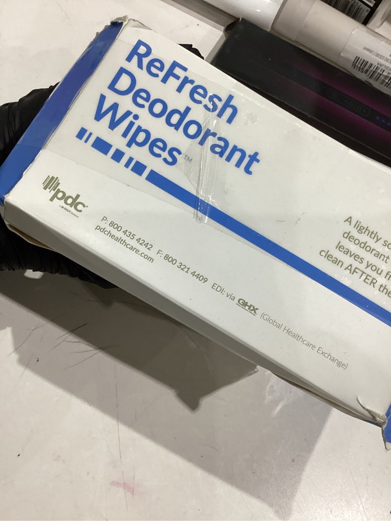 Condition photo showing Good Condition for PDC Healthcare STJ-9112 Refresh Deodorant Mammography Patient Wipe, Lightly Scented, Individually Packaged, Pack of 50