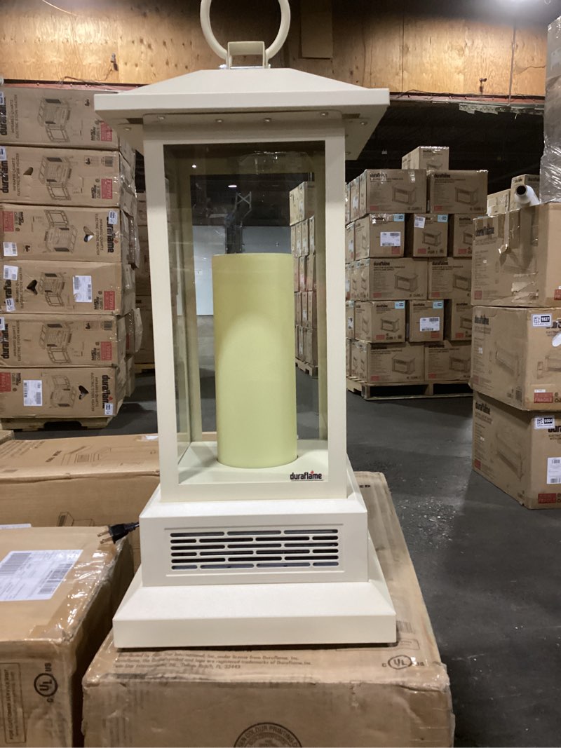 Duraflame lantern with infrared quartz heater finish cream one candle