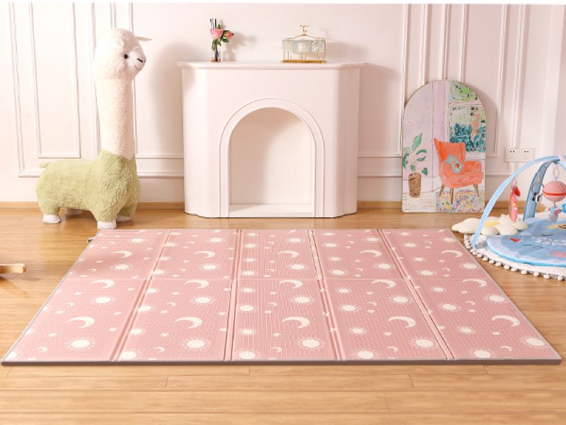 Baby Play Mat, 47 x 47 Inch Foldable Play Mats for Babies and Toddlers, Waterproof & Anti-Slip Portable Baby Floor Mat for Baby Playpen, Baby Mat for Floor with Travel Bag 47x47x0.4 Inch 