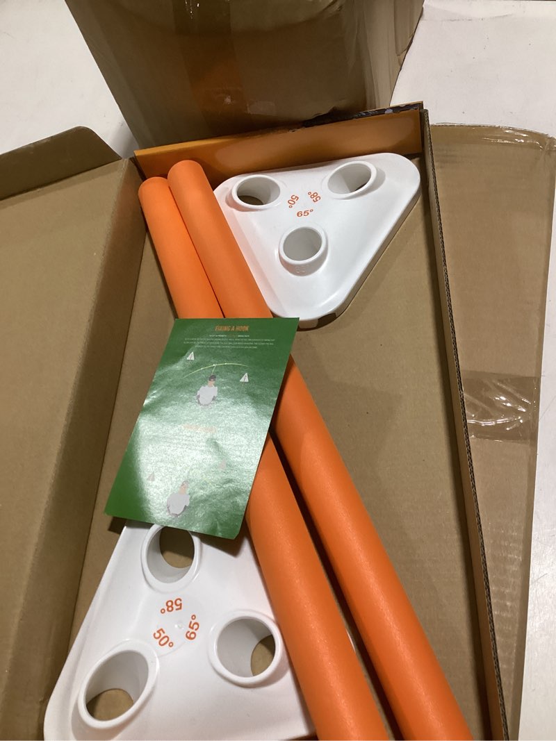 Condition photo showing Good Condition for Golf Swing Training Aid, Golf Alignment Discs, Golf Alignment Sticks Correct Posture, Swing Plane, Path, Golf Swing Trainer, Golf Training aid Improve Swing Accuracy and Consistency Orange