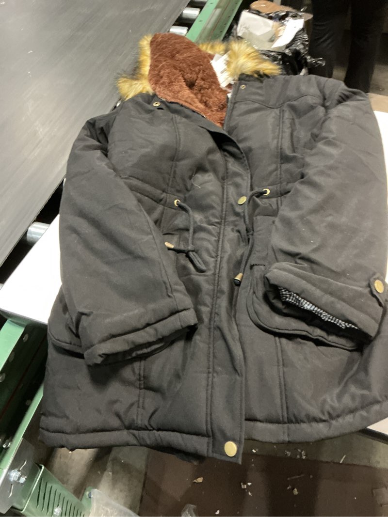 Condition photo showing Good Condition for ( sz XL)GRACE KARIN Women's Winter Coats Fleece Parkas Anoraks Hooded Military Jacket Coats X-Large Black