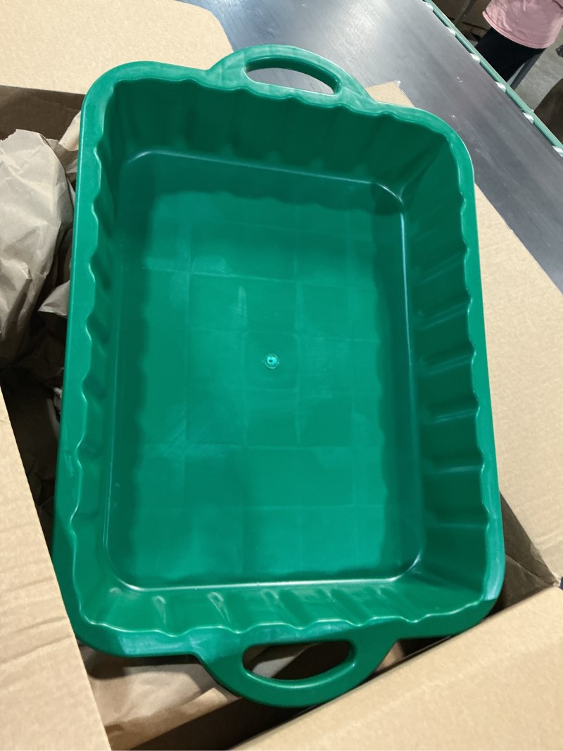 Condition photo showing Good Condition for jiaping engine oil drain pan leakproof large capacity professional oil trip tray green