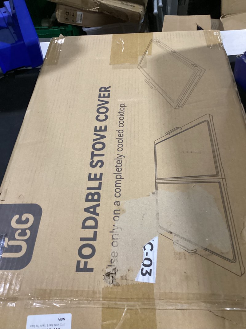 Condition photo showing Good Condition for utcg noodle board stove cover: 29.5×22 inch foldable bamboo stove top cover with handles for gas & electric stoves - expand counter space - serving tray & sink cover for kitchen decorative