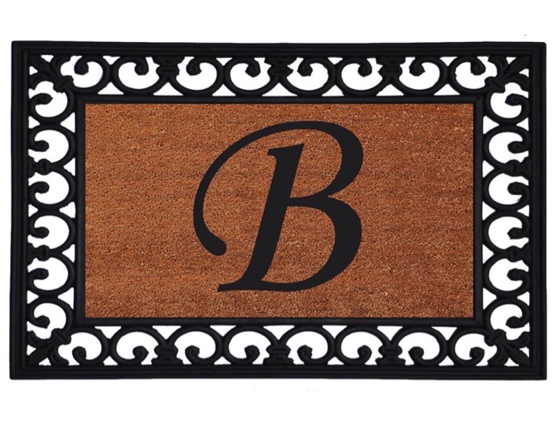 calloway mills 180041925b monogram insert doormat 19" x 25" (letter b)
