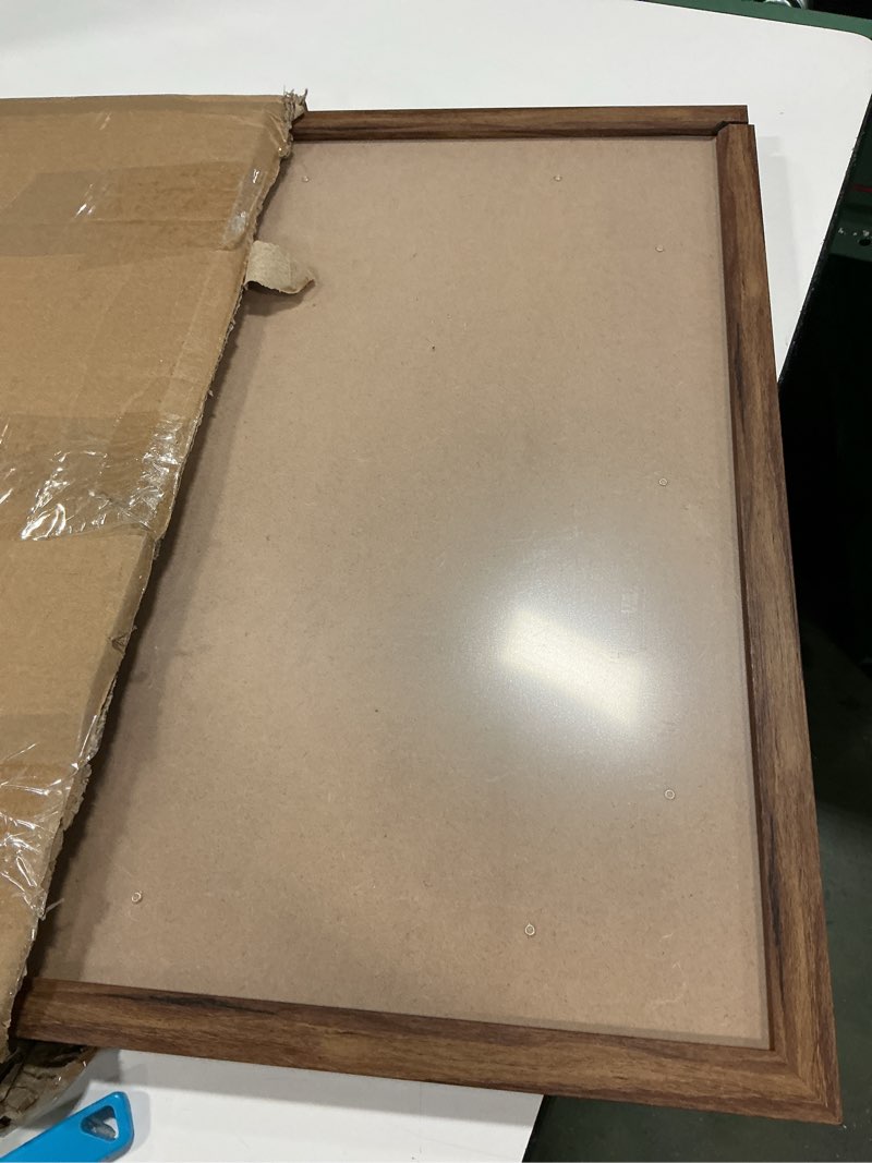 Condition photo showing New/Like New for 20x20 Frame Rustic Brown, Distressed 20x20 Picture Frame, Art Pic Hanging Poster Frame, 20 by 20 Gallery Family Concert Portrait Wall Photo Frame Anniversary/Birthday/Wedding/Thank you/Christmas Gift Brown 20x20in