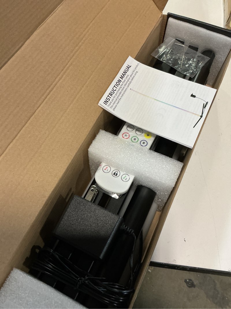 Condition photo showing New/Like New for spaces colorful floor light, nordic corner design for living room & bedroom, remote control music ambience 4 sections colorful