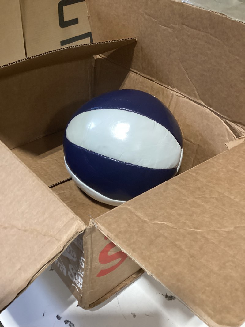 Condition photo showing Good Condition for champion sports exercise medicine balls, leather with no-slip grip - weight training, stability, plyometrics, cross training, core strength - multiple weights navy (9-10 lbs)