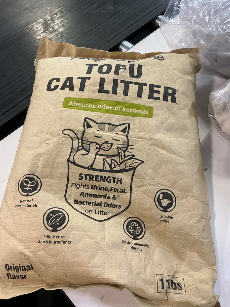 Condition photo showing Good Condition for tofu cat litter- 4 in 1 mixed cat litter clumping litter, odor control, flushable litter and dust free-fluffy paws store