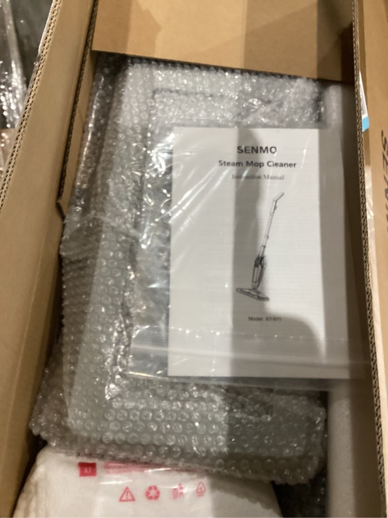 Condition photo showing As Is for SENMO Steam Mop, 14-in-1 Detachable Steam Cleaner for Home and Floor, 1300W 228°F Deep Cleaning MultiPurpose Floor Steamer with 14 Attachments for Hardwood Floors, Tile, Grout, Furniture, Carpet, Wall Black