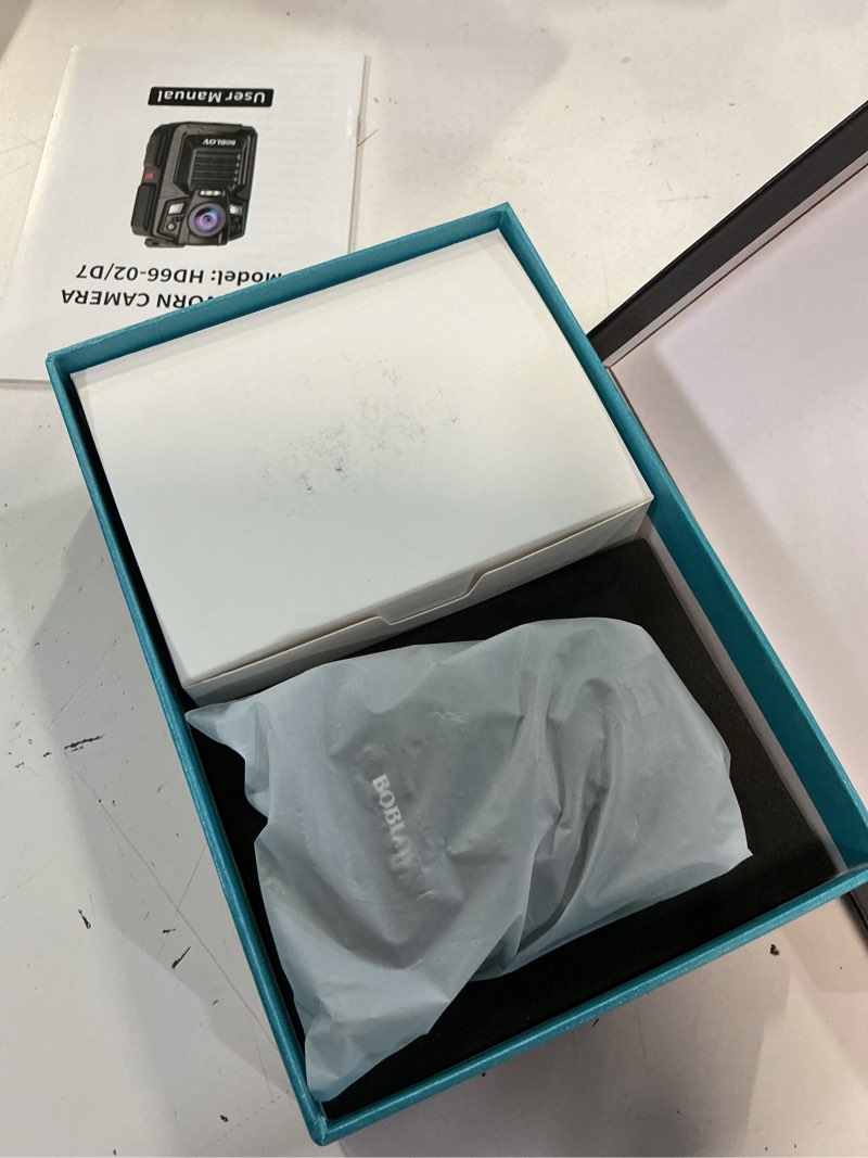 Condition photo showing Good Condition for boblov d7 2k body camera,256gb 2 * 1950mah batteries with charging dock, ip67 waterproof, body camera with audio and video recording, 170° wide-angle, night vision for security law enforcement