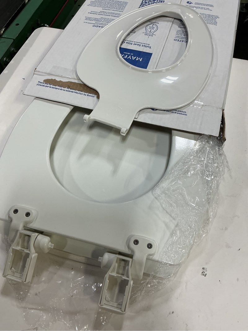 Condition photo showing Good Condition for mayfair by bemis nextstep2 wood white elongated soft close toilet seat