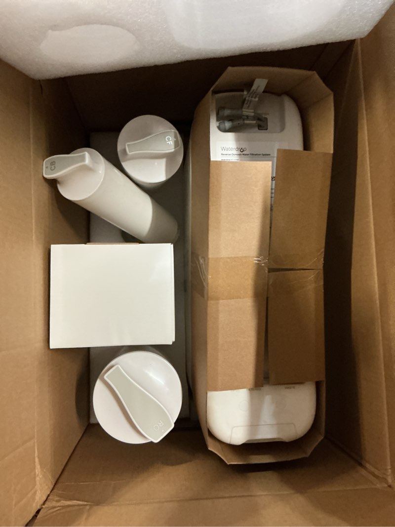 Condition photo showing Good Condition for Waterdrop G3P800 Reverse Osmosis System, 800 GPD Fast Flow, NSF/ANSI 42 & 53 & 58 & 372 Certified, 3:1 Pure to Drain, Tankless Under Sink RO Water Filter System, LED Purifier, Smart Faucet White 800 GPD