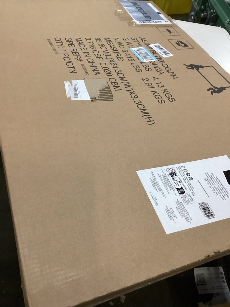 Condition photo showing New/Like New for Amazon Basics Magnetic Dry Erase Whiteboard, 35"W x 23"H, Black Wooden Frame