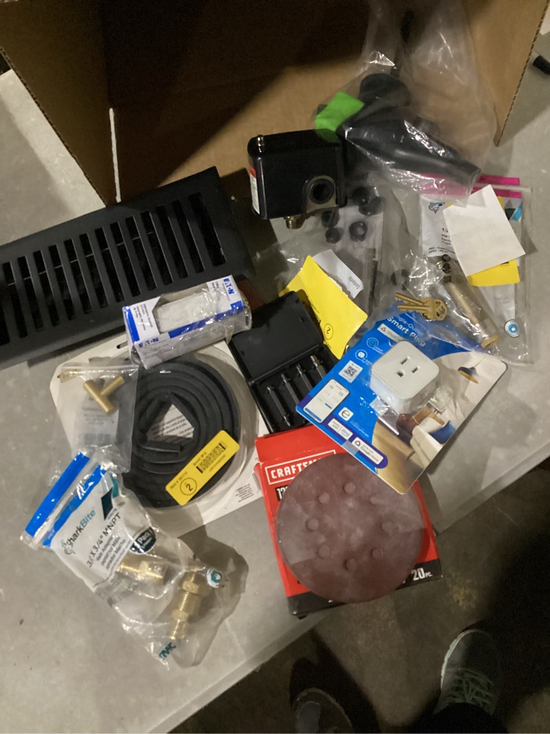 Condition photo showing As Is for home improvment accessories and misc. tools