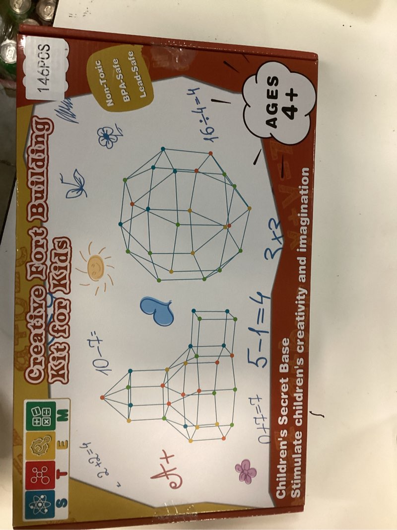 Condition photo showing New/Like New for BZseed Fort Building Kit for Kids DIY Play Tent & STEM Construction Toys Ultimate Indoor/Outdoor Fort Building Activities for Boys & Girls Ages 4-15 Educational Creative Toy Birthday & Festival Gift 146pcs