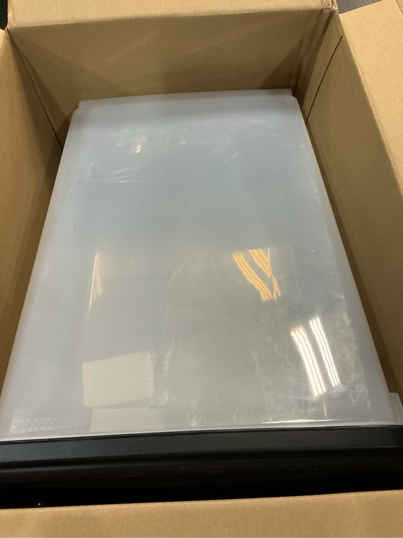Condition photo showing Good Condition for iris usa airtight dog food storage container, up to 38 lbs, attachable wheels, for dog cat bird and other pet food storage bin, keep fresh, translucent body, easy mobility, black 38 lbs black