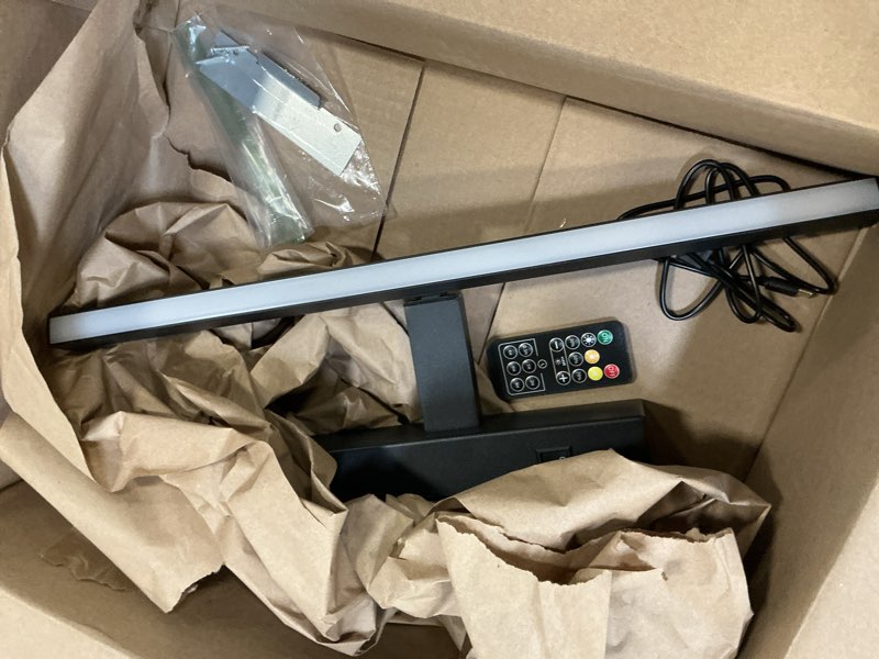 Condition photo showing Good Condition for Black Picture Lights for Wall Dimmable Wireless Picture Lights for Paintings Dual-Rods Swing Arm LED Wall Light Fixtures Adjustable Wall Sconce with Remote (Black, 20inch) 3000K Black 20in