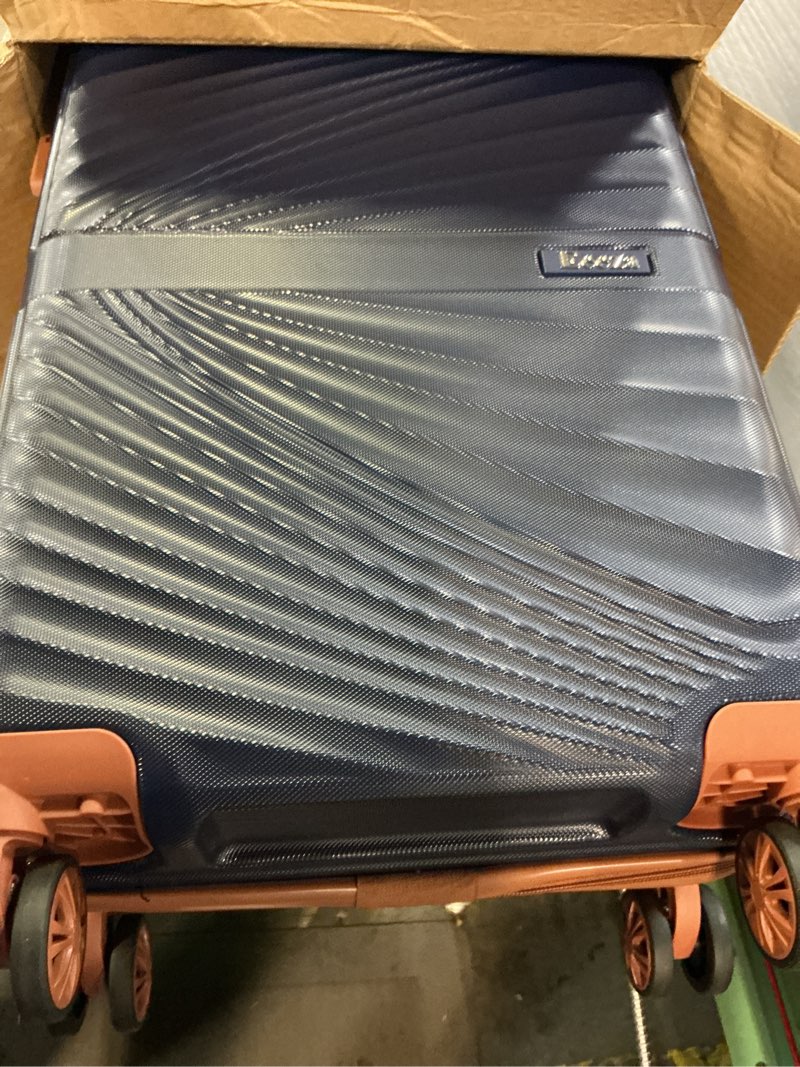 Condition photo showing Good Condition for carry on luggage set suitcase 3 piece,navy(20"/bp/tb) | lightweight durable abs hardshell,360° spinner wheels,tsa lock,22x14x9 airline approved for trave