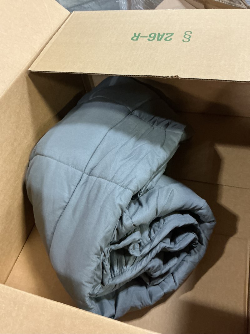 Condition photo showing As Is for Weighted Blanket for Adults - 15lbs 48"x72" Cooling Heavy Blanket for 110-130lbs with Premium Glass Beads - Soft Thick Big Blankets for All-Season Sleeping Comfort Breathable 48” x 72” 15lbs Gray