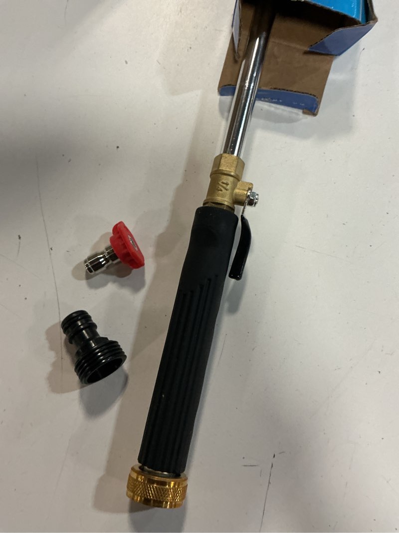 Condition photo showing Good Condition for 2026 upgraded jet nozzle power washer for garden hose, includes 2 high-pressure nozzles and quick connectors | hydro jet high pressure washer tools black 18.0 inches