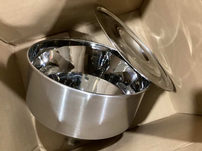 Condition photo showing Good Condition for large funnel stainless steel hopper 30l 1025oz liquid paste filling hopper for liquid paste filling container powder filling machine hopper heavy duty funnel filling machine accessories